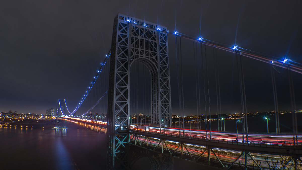 suspension bridge lighted suspension bridge wallpaper light